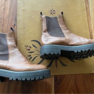 Sam Edelman Waterproof Laguna Chelsea Boots in Brown Leather